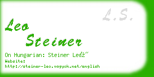 leo steiner business card